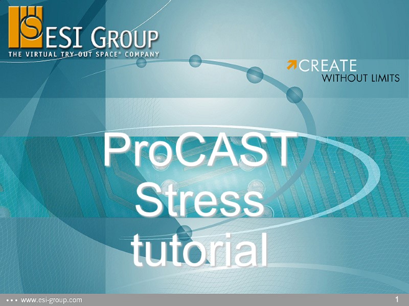ProCAST Stress tutorial